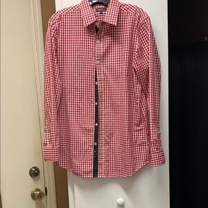 Galaxy By Harvic Red Casual Button Down Shirt